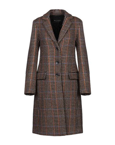 Shop Etro Coats In Brown