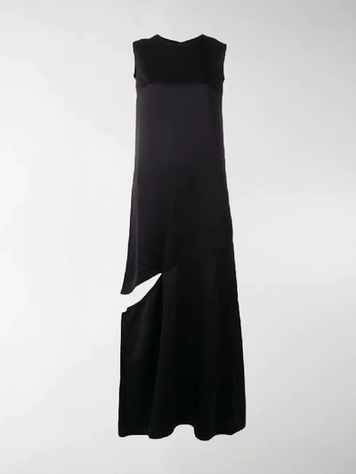 Shop Maison Margiela Side Split Maxi Dress In Black