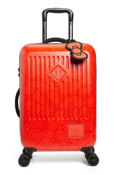 Shop Herschel Supply Co X Hello Kitty Trade Small 23-inch Rolling Suitcase In Red