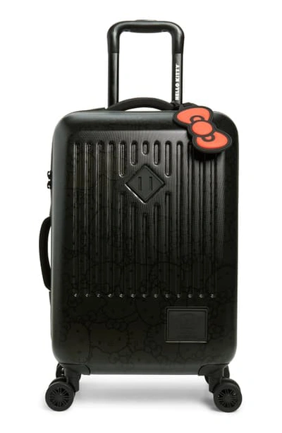 Shop Herschel Supply Co X Hello Kitty Trade Small 23-inch Rolling Suitcase In Black
