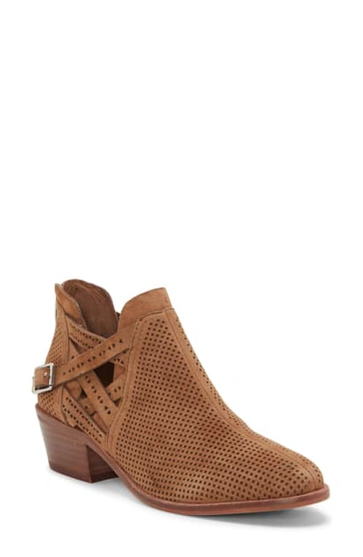 Shop Vince Camuto Pranika Bootie In Seed Brown Suede