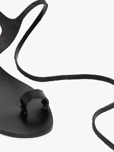 Shop Atp Atelier Candela Leather Sandals In Black
