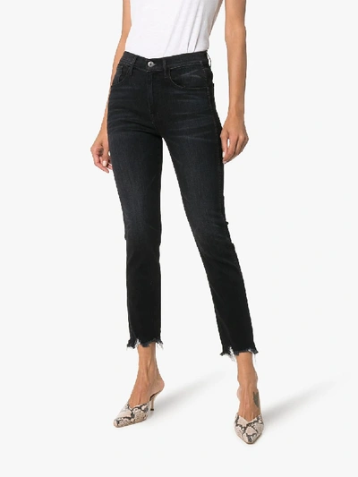 Shop 3x1 'authentic' Cropped-skinny-jeans In Black
