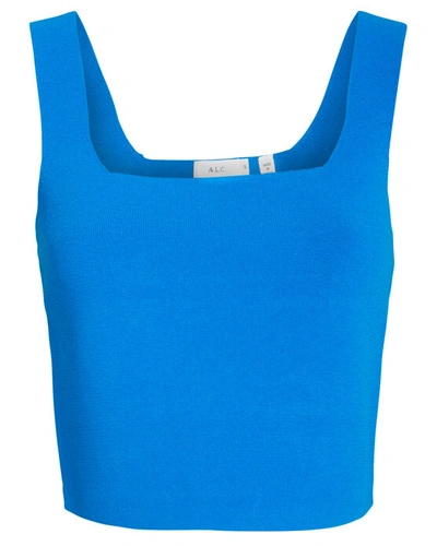 Shop A.l.c . Victoria Knit Tank Top In Blue-med