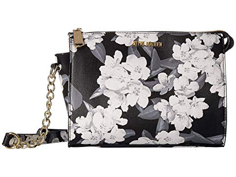 steve madden black floral purse