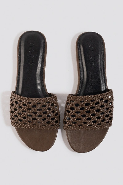 Shop Na-kd Braided Slip In Sandals - Brown