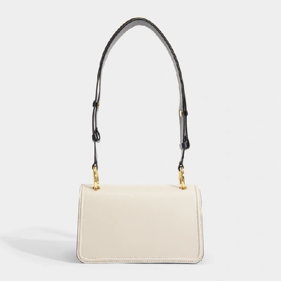 Shop Marni Beat Bag In Green Leather In Beige