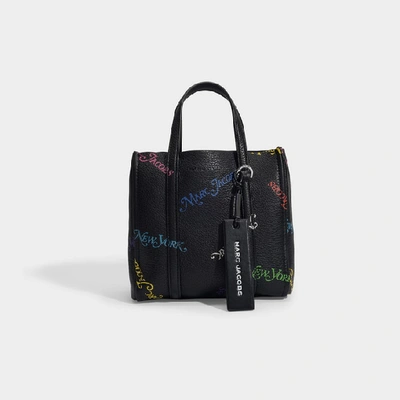 Shop Marc Jacobs The Tag Tote 21 In Black