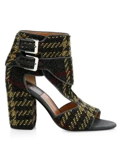 Shop Laurence Dacade Rush Ankle-buckle Tartan Sandals In Neutral