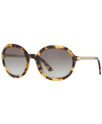 Shop Prada Sunglasses, Pr 09vs 56 Heritage In Medium Havana/grey Gradient