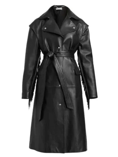 Shop Altuzarra Dickson Leather Coat In Black