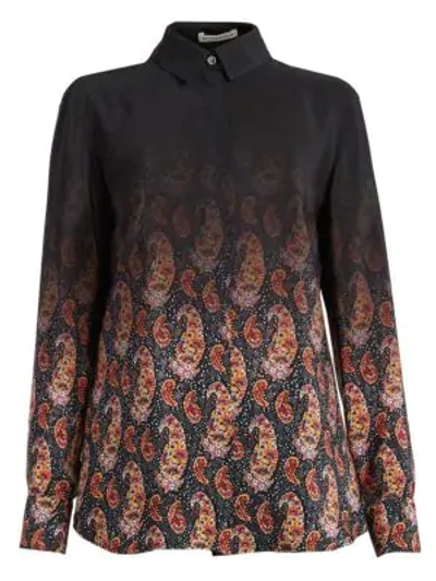 Shop Altuzarra Chika Printed Silk Blouse In Black