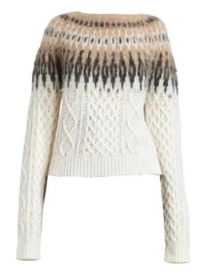 Shop Altuzarra Tulsi Wool & Cashmere Knit Sweater In Ivory