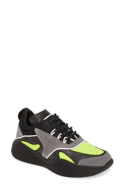 Shop Swear Ridge Running Sneaker In Black/neon Yellow