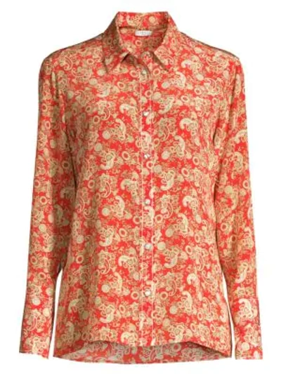 Shop Sandro Lanni Paisley-print Western Shirt In Red