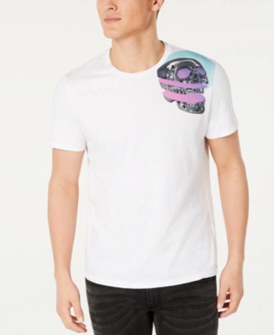 Shop Just Cavalli Men's Shoulder Skull Graphic T-shirt In White