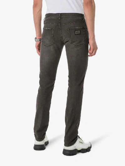 Shop Dolce & Gabbana Slim Leg Jeans In S9001 Grey