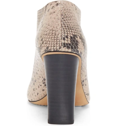 Shop Vince Camuto Andrita Open Toe Bootie In Taupe Leather