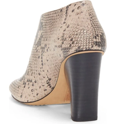 Shop Vince Camuto Andrita Open Toe Bootie In Taupe Leather