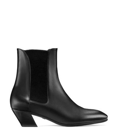 Shop Stuart Weitzman The Cleora In Black Leather With Stretch Elastic Back