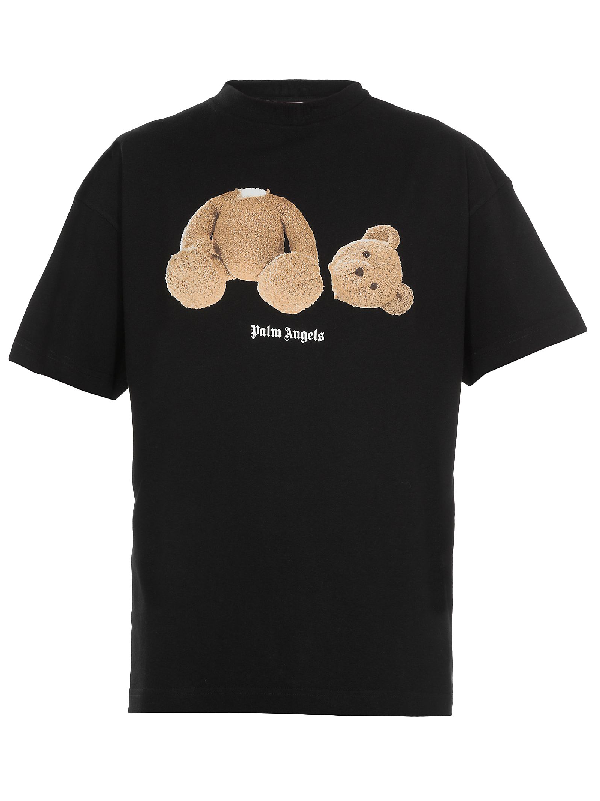 Palm Angels Kill The Bear T-shirt In Black Multicolor | ModeSens