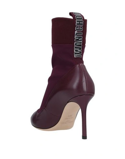Shop Jimmy Choo Ankle Boots In Maroon