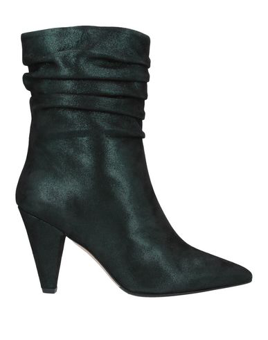 brushed off metallic green tabi boots with plexiglass heels