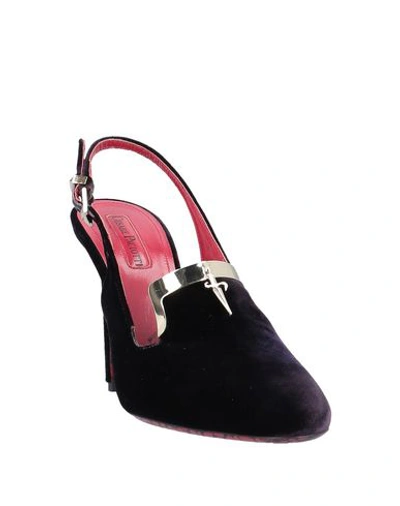 Shop Cesare Paciotti Pumps In Dark Purple