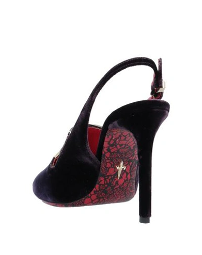 Shop Cesare Paciotti Pumps In Dark Purple