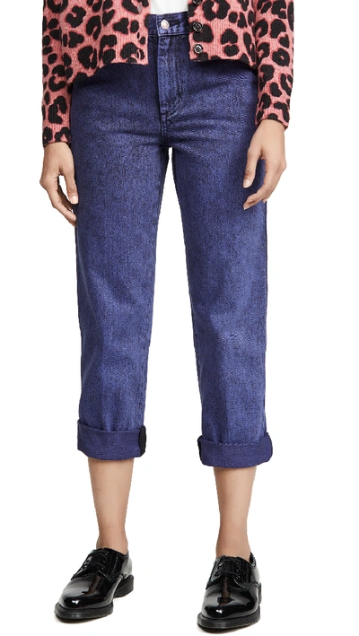 Shop Marc Jacobs The Turn Up Jeans Overdye In Purple