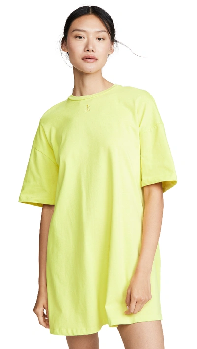 Shop Opening Ceremony Elastic Back Tee Dress In Daffodil