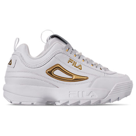 fila shoes gold and white