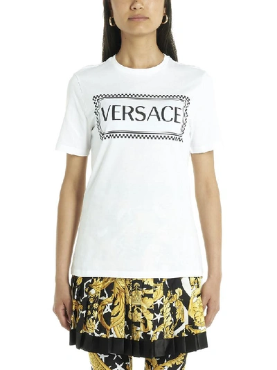 Shop Versace Logo T In White