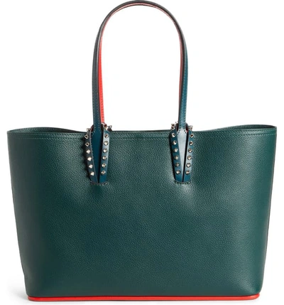 Shop Christian Louboutin Small Cabata Calfskin Leather Tote In Vosges/ Vosges