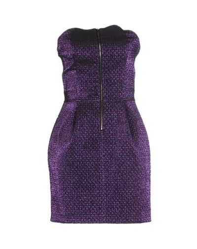 Shop Atos Lombardini Short Dress In Purple