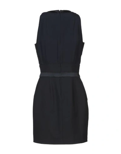 Shop Atos Lombardini Short Dress In Dark Blue