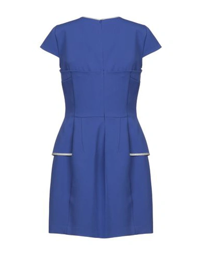 Shop Atos Lombardini Short Dresses In Bright Blue