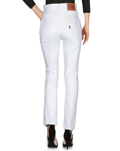 Shop Vetements Denim Pants In White