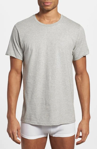 Shop Calvin Klein 3-pack Cotton T-shirt In Heather Grey/ White/ Black
