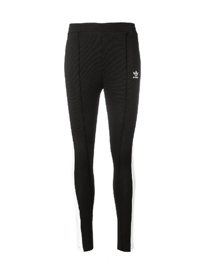 Shop Adidas Originals Stripe Leggings In Black