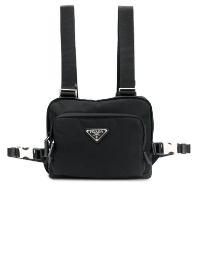 Shop Prada Harness Chest Front Pack In Black