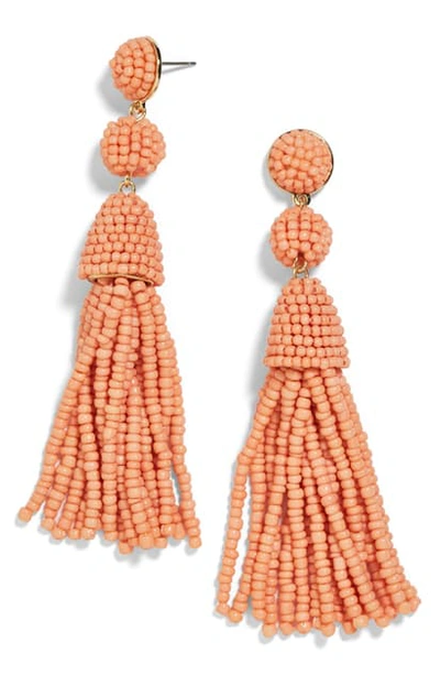 Shop Baublebar Granita Beaded Tassel Earrings In Pink/ Peach