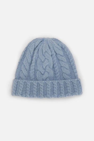 Shop Ami Alexandre Mattiussi Cable Knit Beanie In Blue