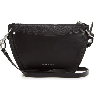 Shop Rebecca Minkoff Hayden Leather Crossbody Bag In Black