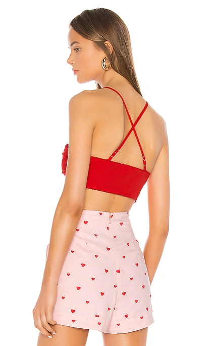 Shop Camila Coelho Madelyn Crop Top In Red Scarlet