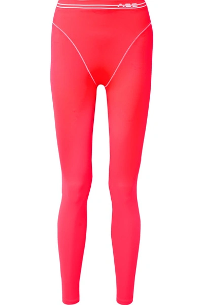 Shop Adam Selman Sport Neon Stretch Leggings In Bright Pink