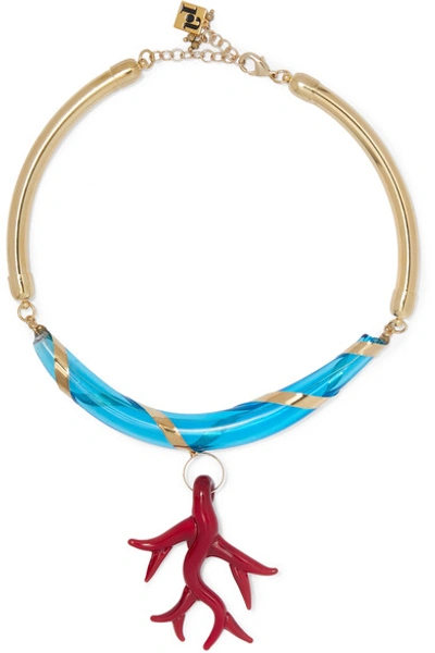 Shop Rosantica Bolle Gold-tone Glass Necklace
