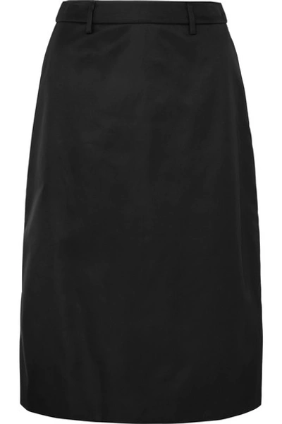 Shop Prada Appliquéd Nylon Midi Skirt In Black