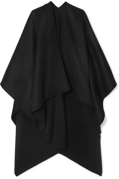 Shop Joseph Wool And Cashmere-blend Cape In Black