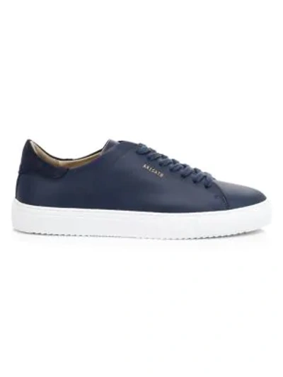 Shop Axel Arigato Clean 90 Low-cut Leather Sneakers In Dark Blue